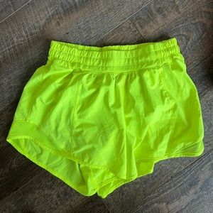 lululemon high liter yellow hotty hots
